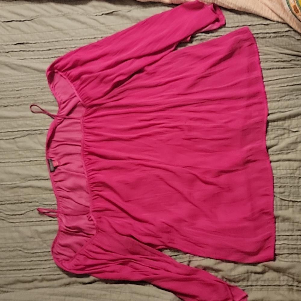 Hot Pink Vince Camuto XL off the shoulder blouse